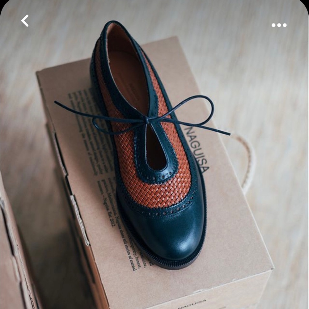 NAGUISA GER OXFORD🤎BLACK/BROWN - Picture 5 of 7